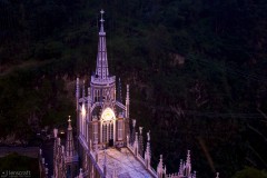 clock tower / las lajas sanctuary, colombia