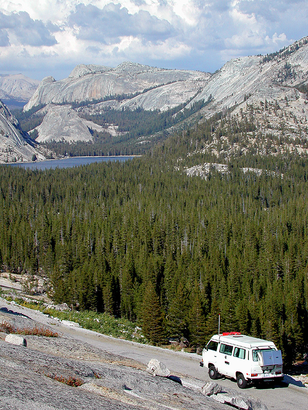 stopping above Tenaya Lake in Yosemite's high country