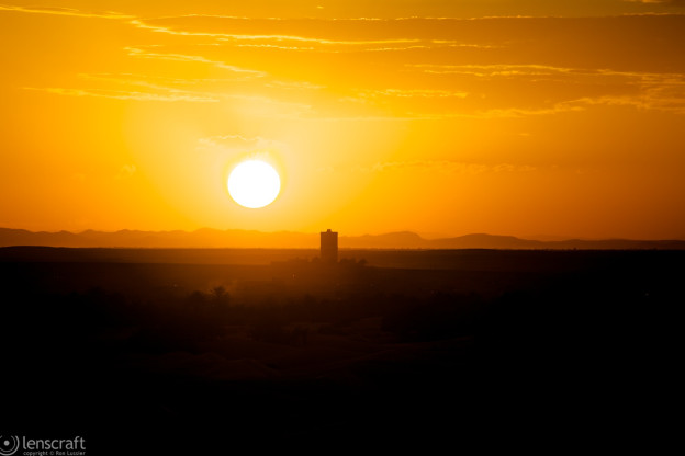 sunset over the sahara / erg chebi, morocco
