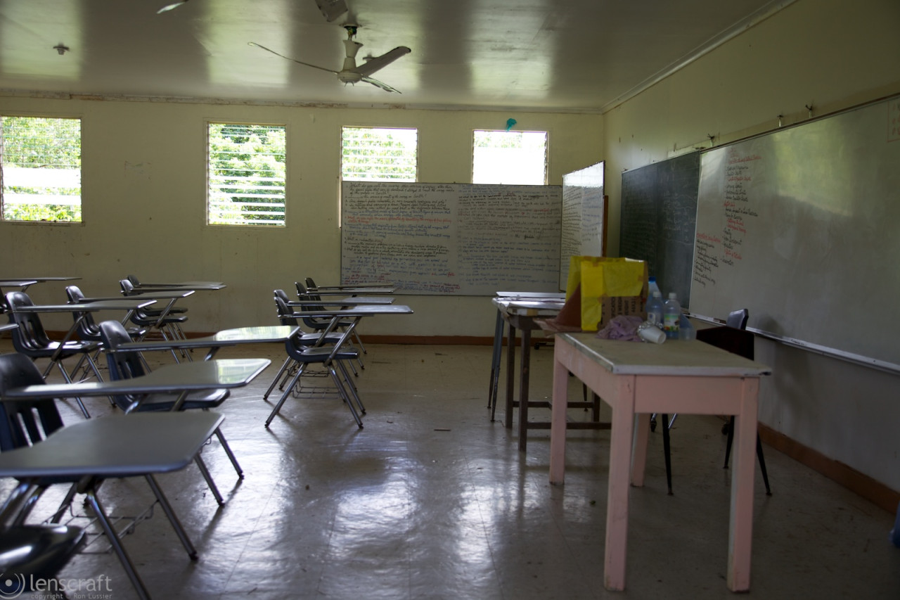 classroom / yap high school, micronesia
