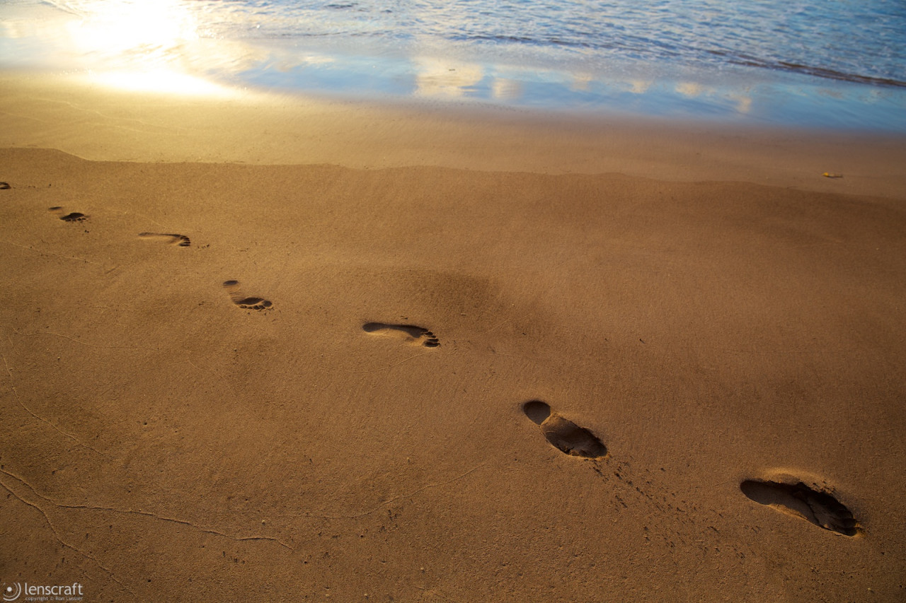 one set of footsteps / hana, hawaii