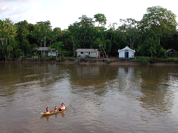 A small Amazon settlement. (Note the church.)